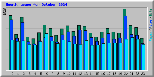 Hourly usage for October 2024